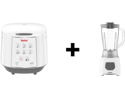 Tefal Bundle Set Fuzzy Rice Cooker (RK7321) + Blender (BL2B01)