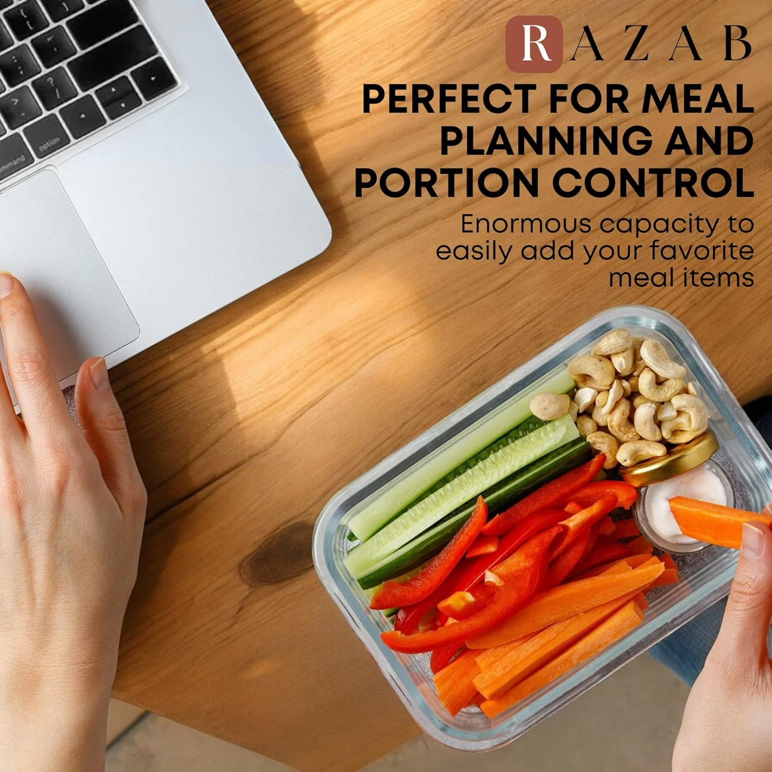 Special Discounted Price:Razab 30 PC Glass Food Storage Containers with Lids – Reusable Glass Meal Prep Containers for Lunch and Leftovers – Airtight & Leakproof Snap Locking Lids – Oven, Freezer, Microwave, Dishwasher Safe - Image 4