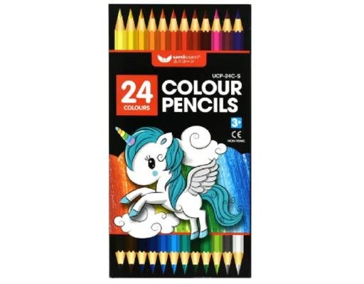 Unicorn 24 Colour Pencils (UCP-24C)