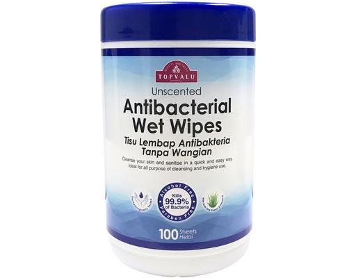 TOPVALU Antibacteria Wet Wipes 100's Canister