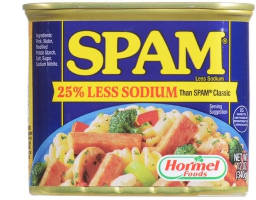 Spam Luncheon Meat 25% Less Sodium
