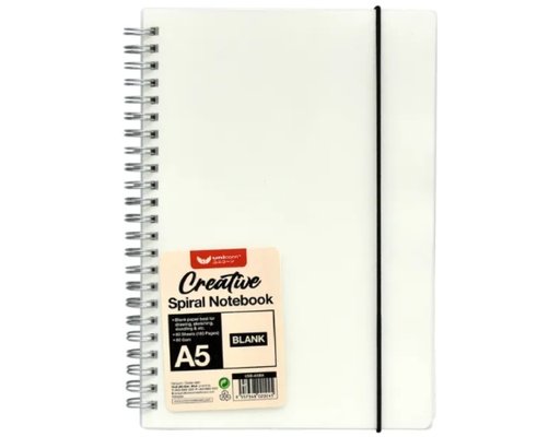 Unicorn A5 Spiral Notebook Transparent