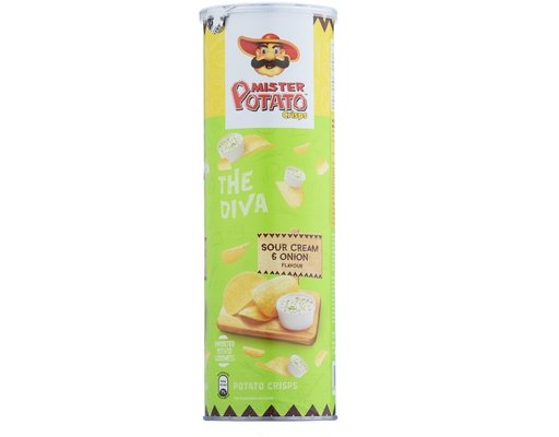 Mister Potato Sour Cream & Onion Crisps Can