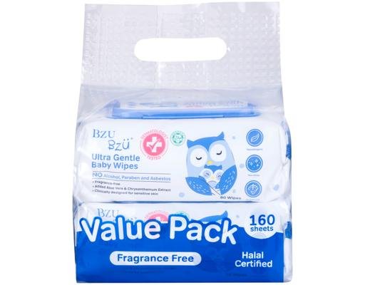 Bzu Bzu Ultra Gentle Fragrance Free Baby Wet Wipes