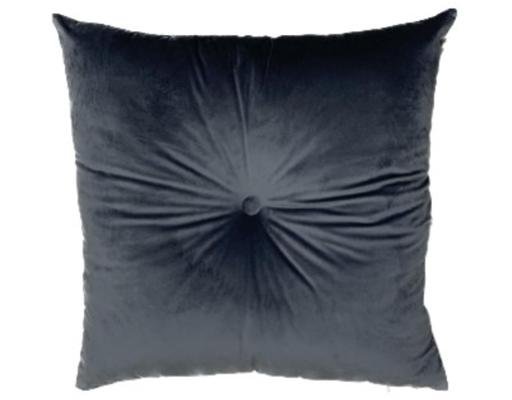 Basic Living Velvet Square With Button 60cm x 60cm - Grey