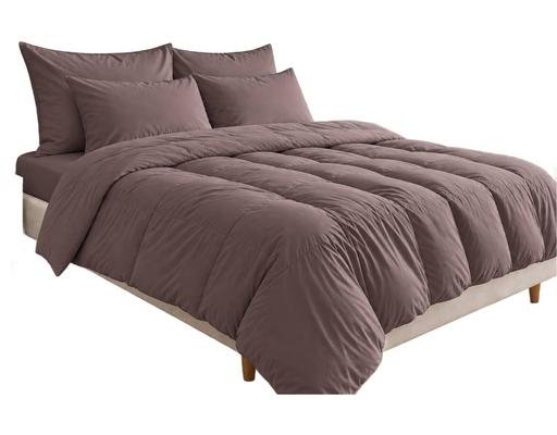Letgo Cocoa Brown Embossed Comforter Set