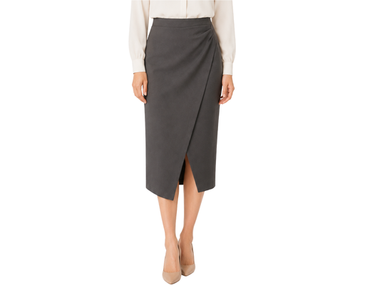 Agenda Asyymetric Wrap Midi Skirt