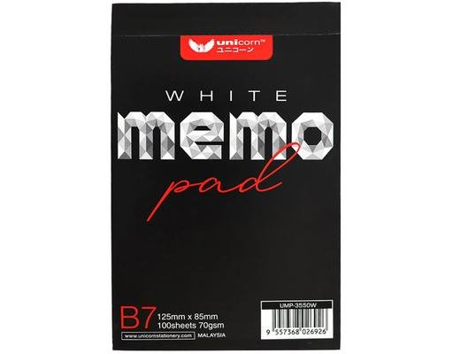 Unicorn Memo Pad (UMP-3550W)