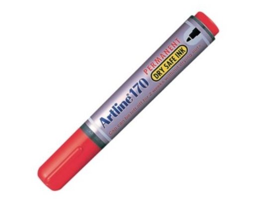 Artline 170 Permanent Marker Dry Safe - Red