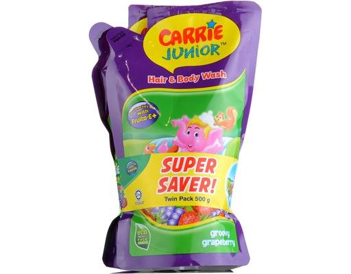 Carrie Junior Hair & Body Wash Groovy Grapeberry Pouch